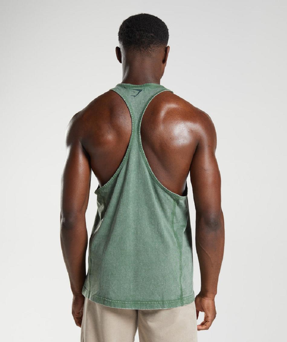 Stringers Gymshark Power Washed Hombre Verde | CO 3549QMA